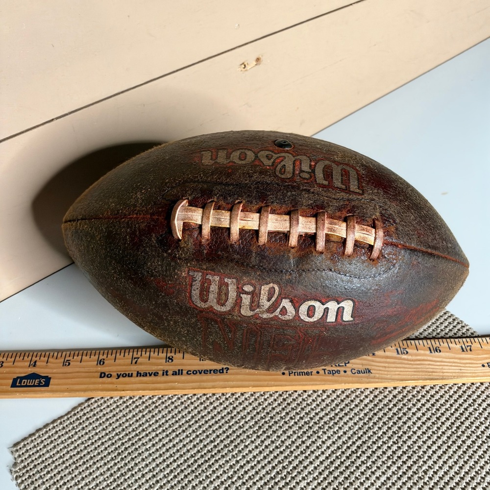 Vintage Wilson NFL Leather Football Collectible Sports Memorabilia